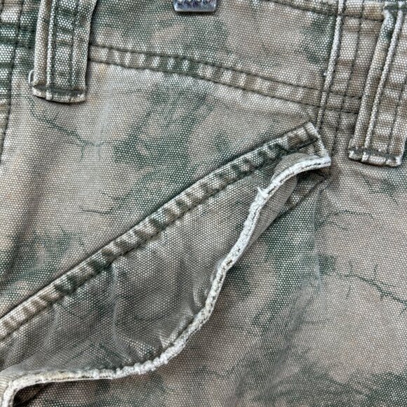 Mossimo Cargo Supply mens shorts 38 brown green camoflauge vtg distressed casual - Picture 6 of 14